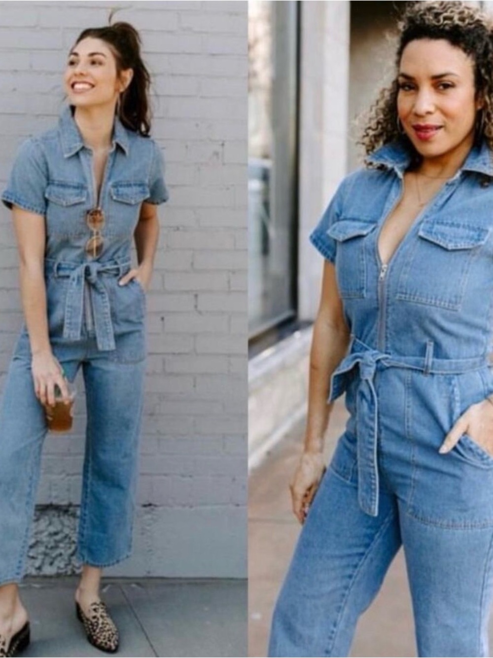 Kittenish Light Blue Denim Utility Jumpsuit
